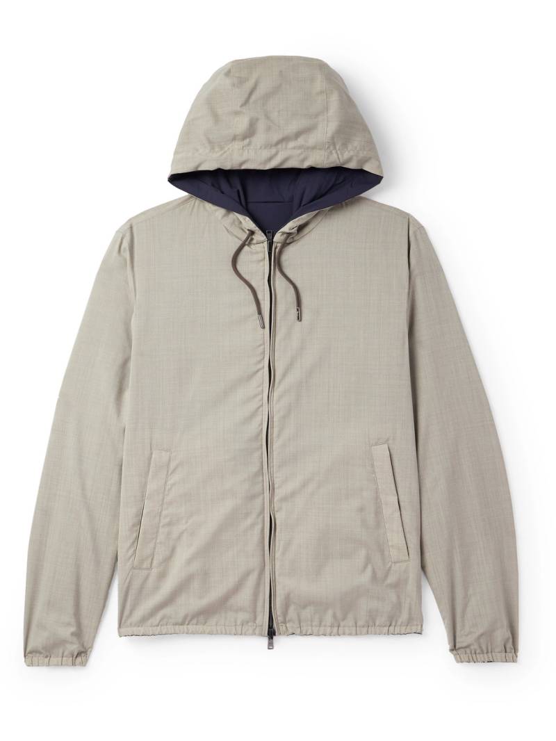 Herno - Reversible Virgin Wool and Silk-Blend and Shell Hooded Jacket - Men - Neutrals - IT 52 von Herno