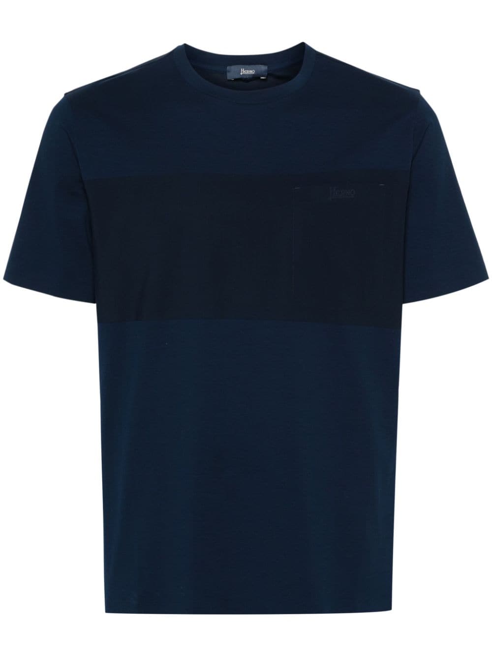 Herno Scuba-T-Shirt mit eingeprägtem Logo - Blau von Herno