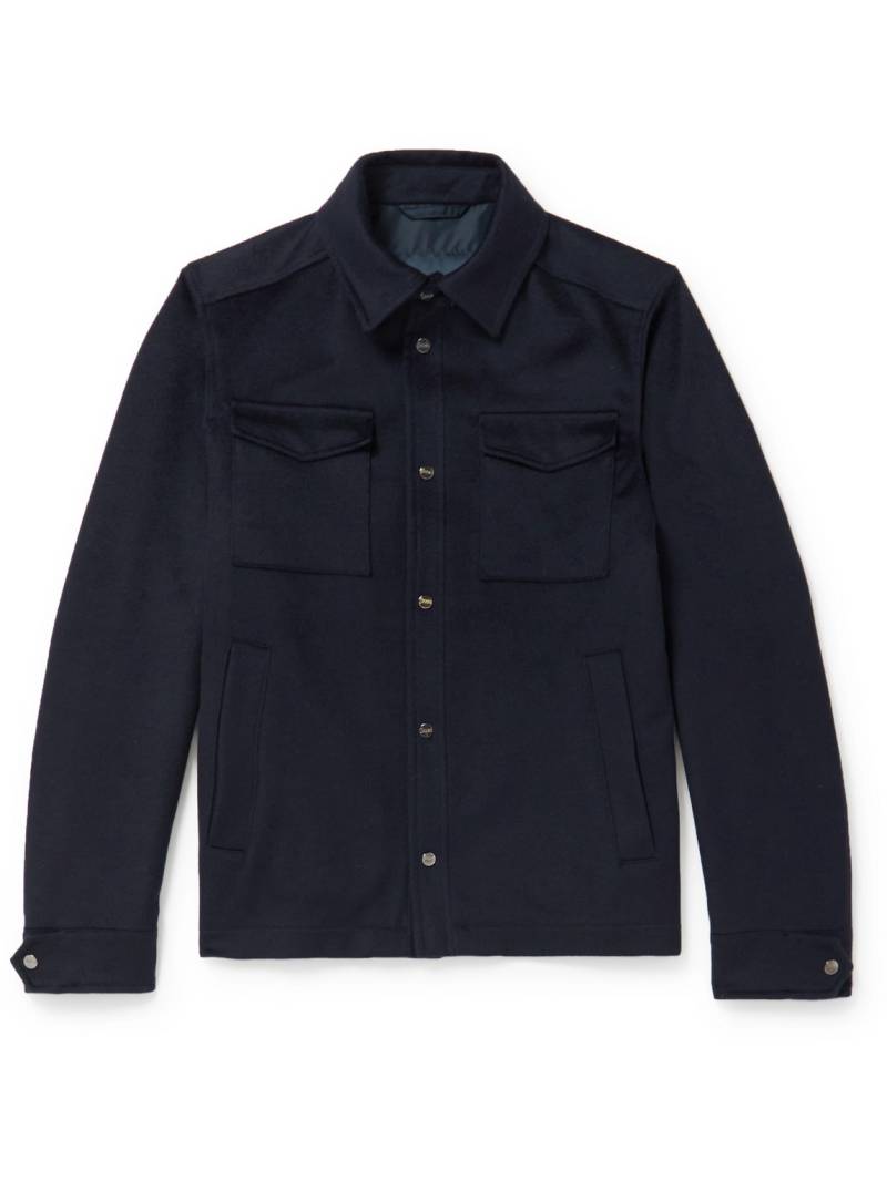 Herno - Wool and Cashmere-Blend Shirt Jacket - Men - Blue - IT 50 von Herno