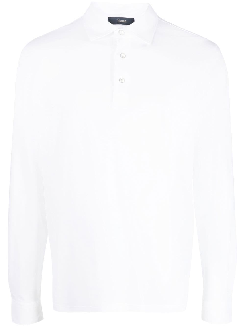 Herno Langärmeliges Poloshirt - Weiß von Herno