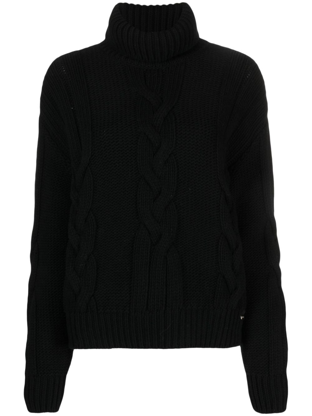 Herno Pullover mit Zopfmuster - Schwarz von Herno