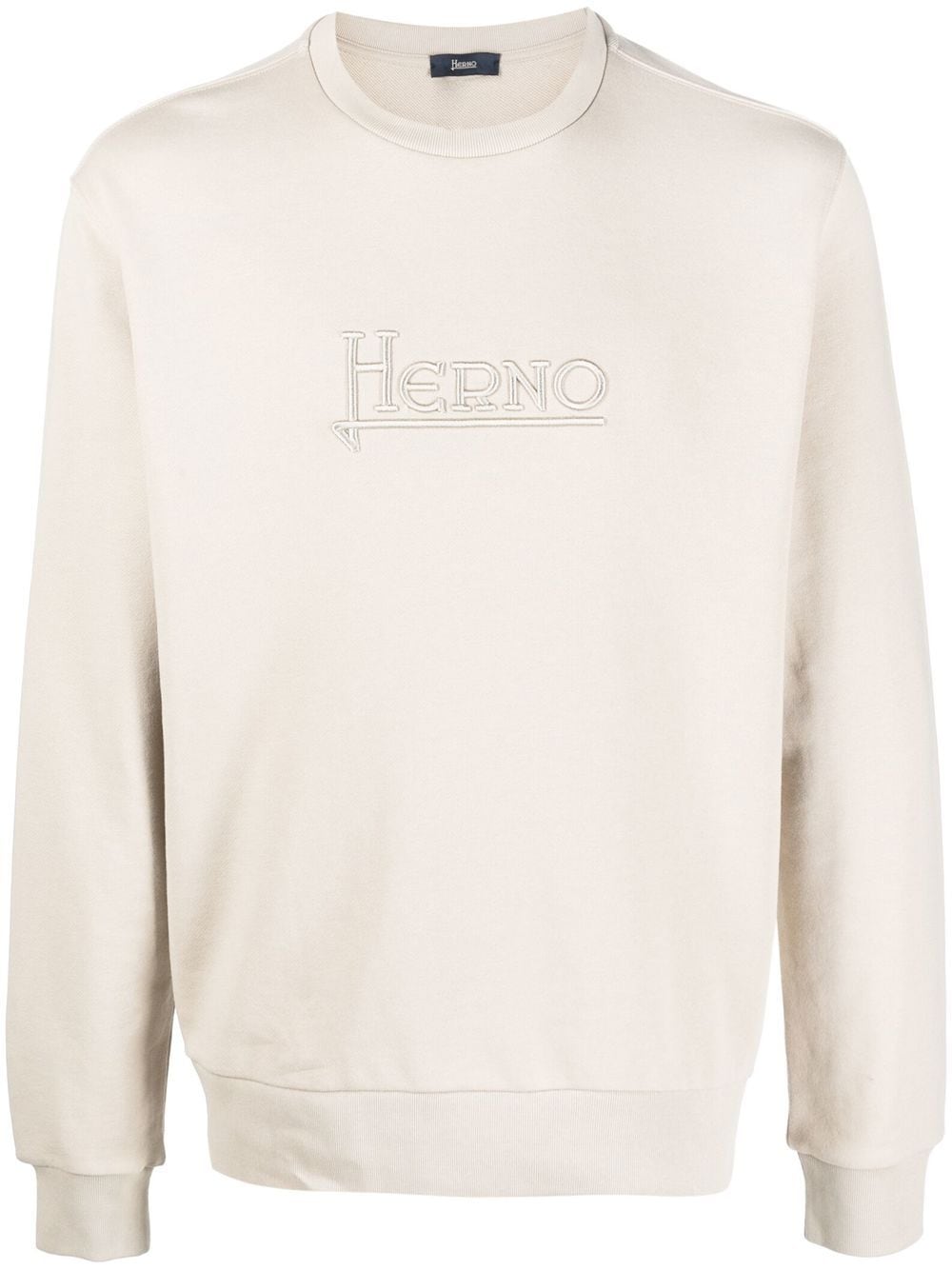 Herno Pullover mit Logo-Stickerei - Nude von Herno