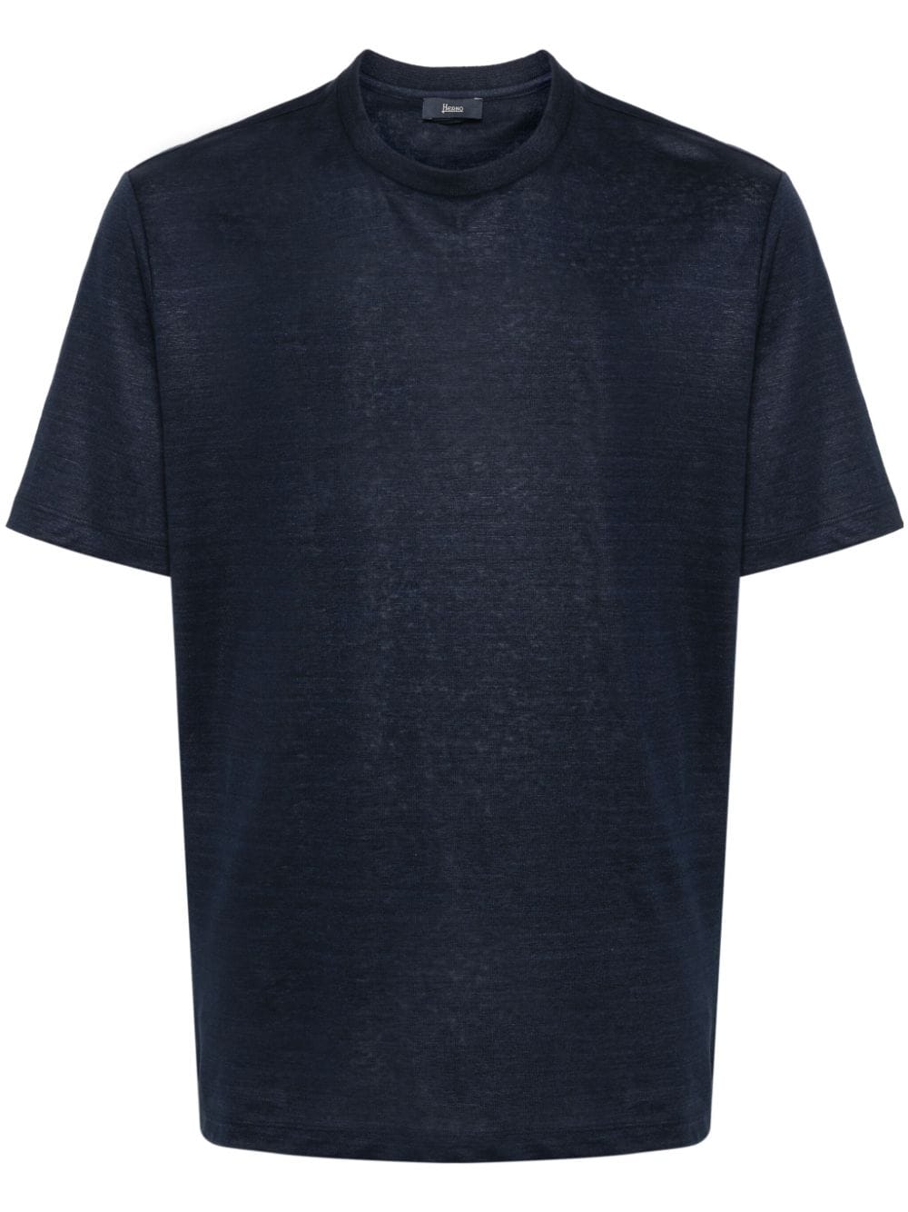 Herno T-Shirt mit Logo-Schild - Blau von Herno