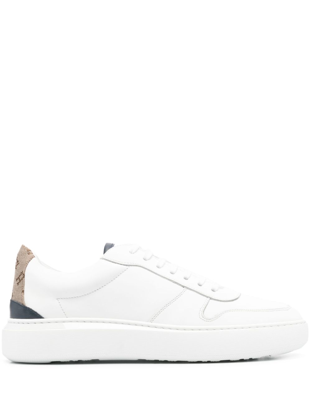 Herno monogram-heel leather sneakers - Weiß von Herno