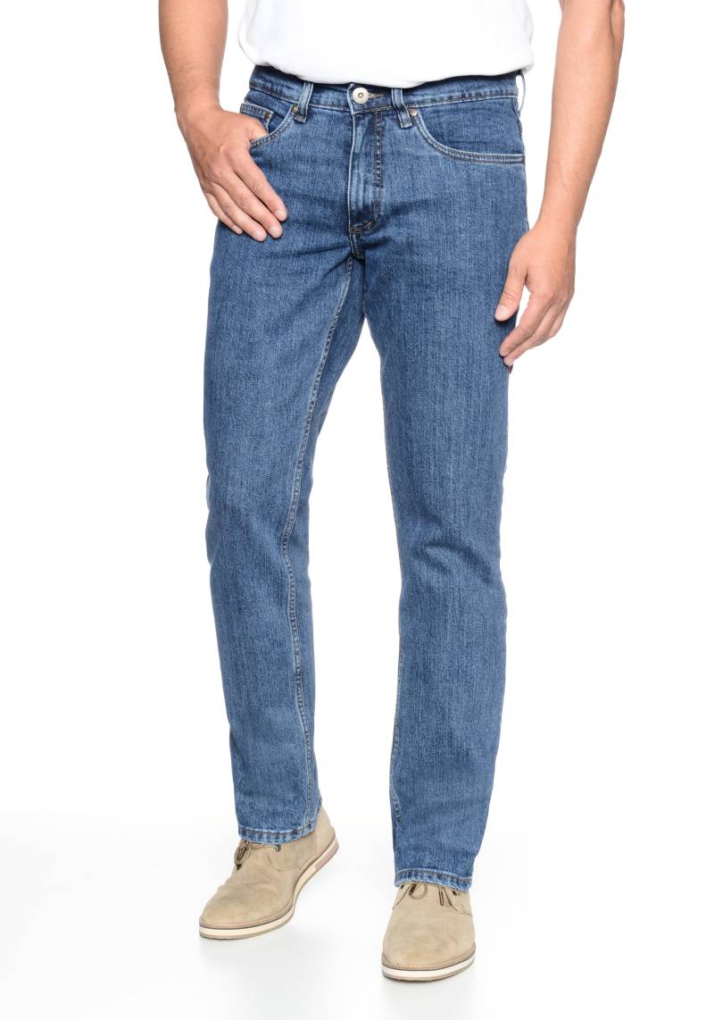 HERO by John Medoox 5-Pocket-Jeans "Denver Regular Straight Stretch" Straight Fit Casual Clean Wash Denim Jeans für Herren von Hero By John Medoox