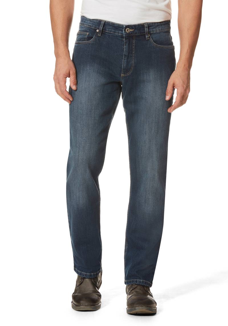 HERO by John Medoox 5-Pocket-Jeans "Denver Regular Straight Stretch" Straight Fit Casual Clean Wash Denim Jeans für Herren von Hero By John Medoox