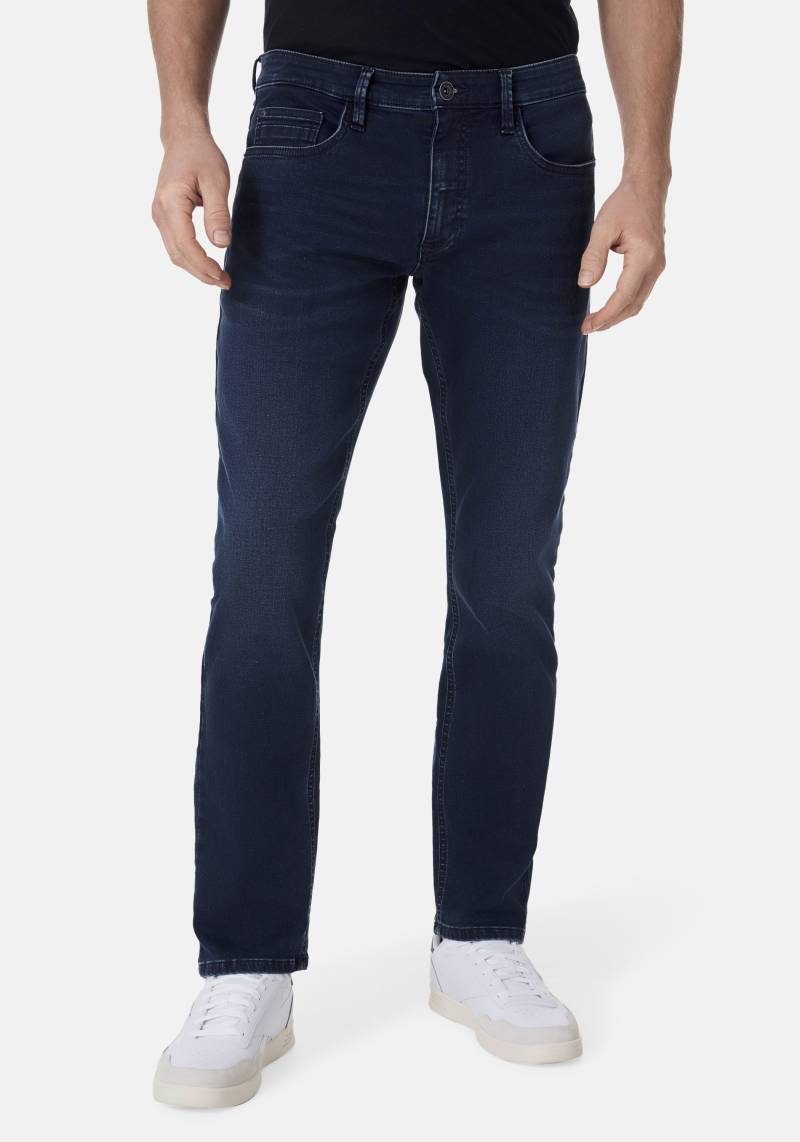 HERO by John Medoox 5-Pocket-Jeans "Portland Denim Slim Straight Stretch", Straight Fit Casual Clean Wash Denim Jeans für Herren von Hero By John Medoox