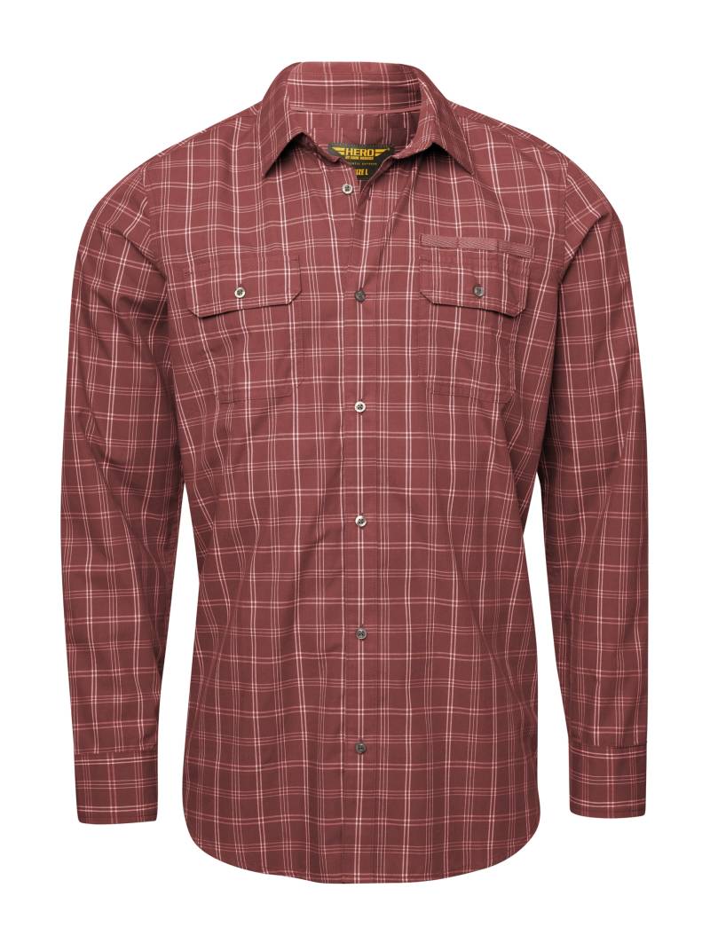 HERO by John Medoox Langarmshirt "HARRY Kent Hemd Langarm" Regular Fit Casual Funktionsmaterial für Herren von Hero By John Medoox