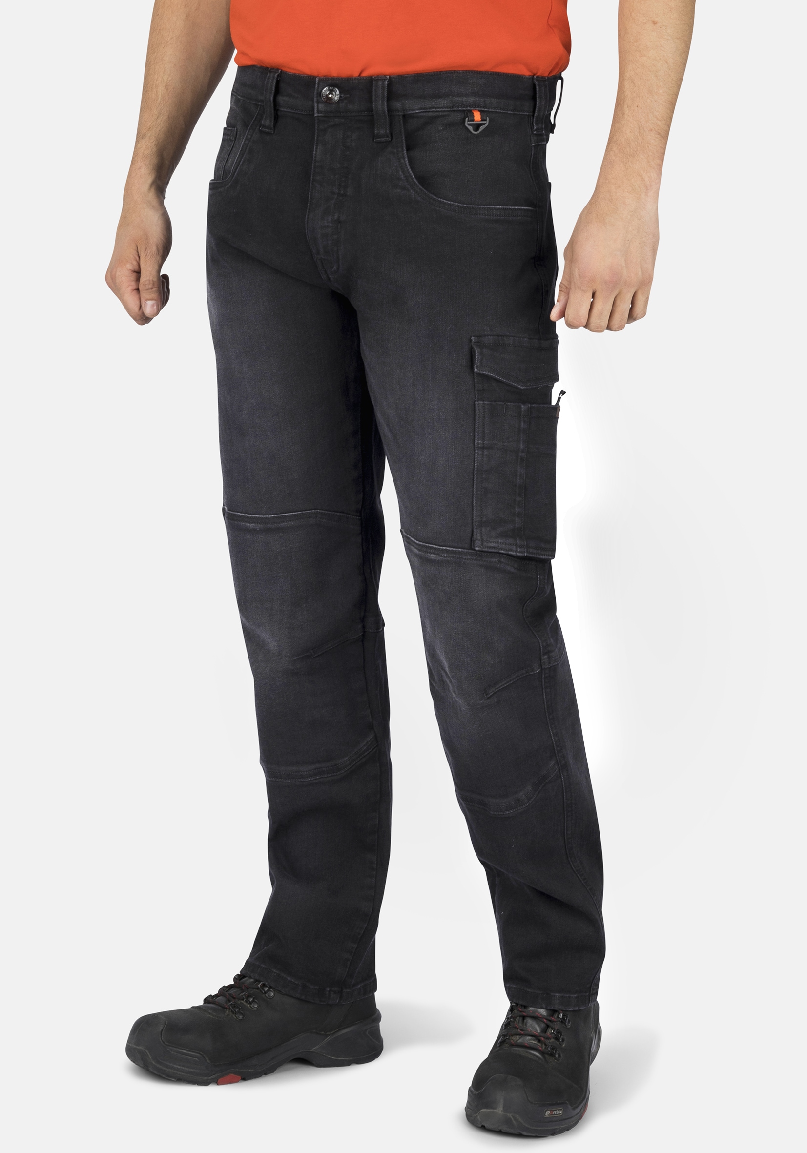 HERO by John Medoox Workerjeans "CALGARY Denim Basic Workwear Arbeits-Cargojeans" Arbeits-Cargojeans Denim / Jeansfür Herren von Hero By John Medoox