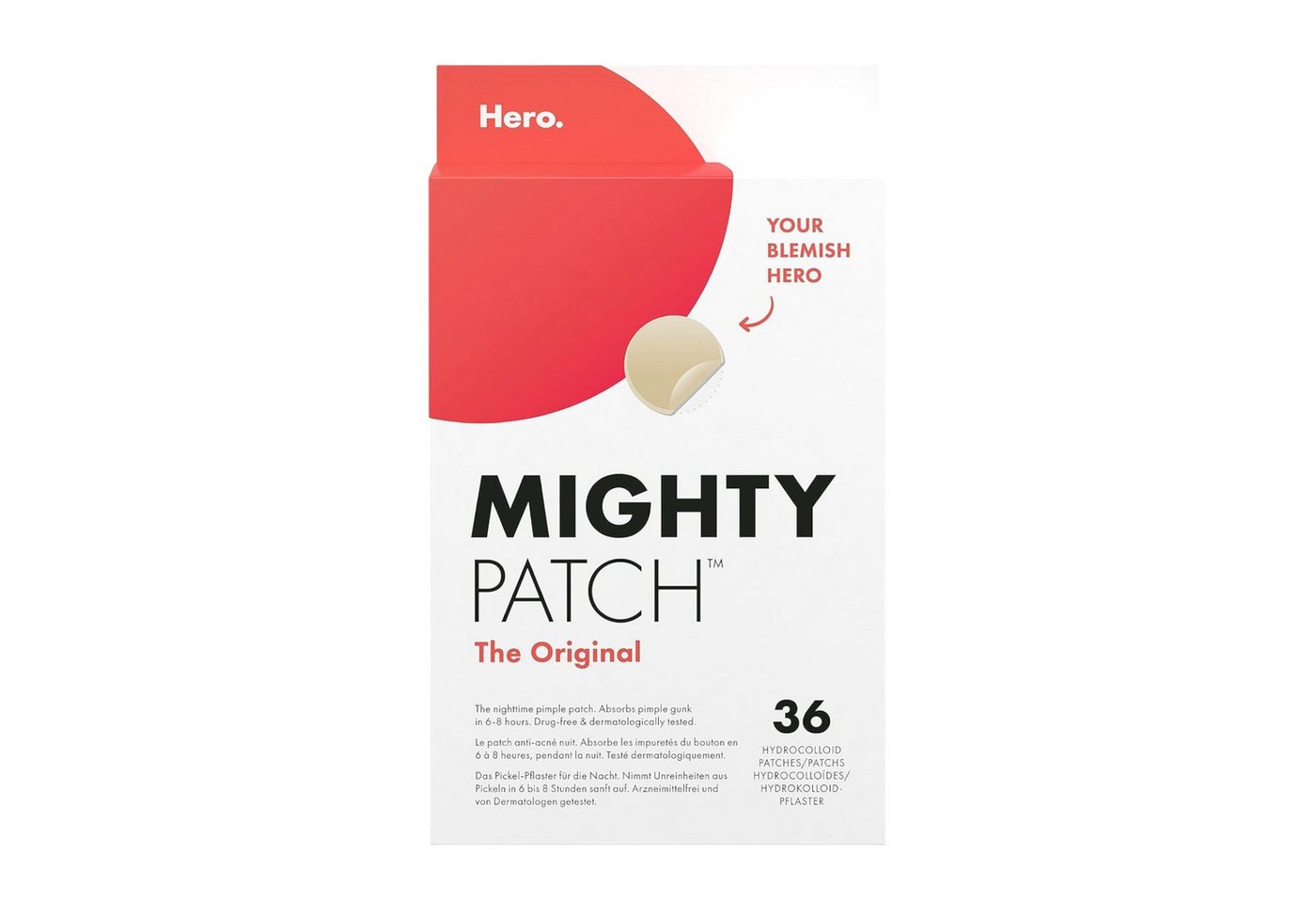 Hero Cosmetics Anti-Pickel-Pflaster Mighty Patch Original Pickel-Patches von Hero Cosmetics 36 Stück (36 St) von Hero Cosmetics