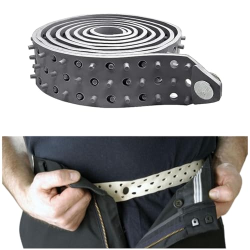 Hero's Pride Hemdschneidergürtel aus Gummi – verstellbare Hemdstäbchen für Herren – rutschfeste Hemdhalter für Strafverfolgung, GRAU, Adjustable to 64" von Hero's Pride