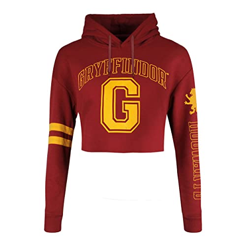 Harry Potter College Style Gryffindor Damen Cropped Hoodie, kastanienbraun, 36 von Harry Potter