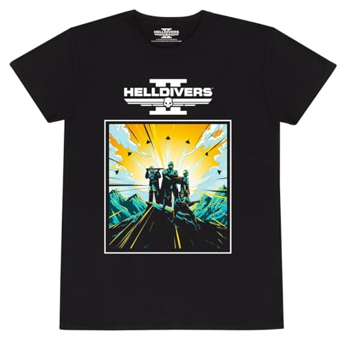 Heroes Inc. Helldivers 2-2D Art and Logo (T-Shirt), grau meliert, L von Heroes Inc.