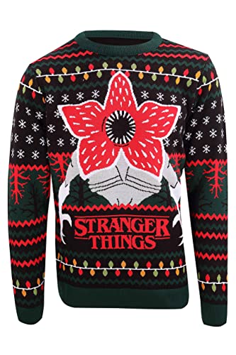 Heroes Inc. Stranger Things Christmas Jumper Demogorgan Nue offiziell Unisex Ugly Sweater XXL von Heroes Inc.