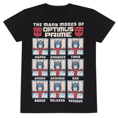 Heroes Inc. Transformers - Many Moods of Optimus Prime (T-Shirt), Schwarz , M von Heroes Inc.