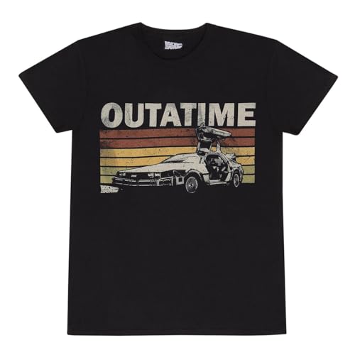 Heroes Inc. Zurück in die Zukunft – Outatime Retro (T-Shirt), Schwarz , XXL von Heroes Inc.