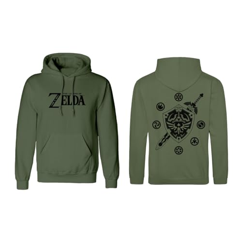 Legend Of Zelda Herren Sudadera Con Capucha Unisex. Hooded Sweatshirt, Verde, XL von Heroes Inc.