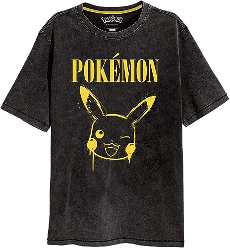 Pokémon Pikachu Graffitti Männer T-Shirt schwarz XL von Heroes Inc.