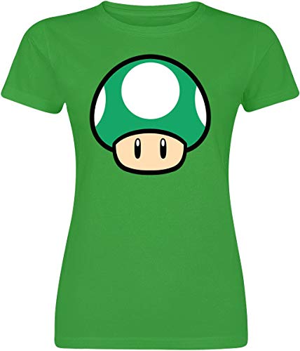 Super Mario Pilz Unisex T-Shirt grün M 100% Baumwolle Fan-Merch, Gaming Super Mario Pilz Unisex T-Shirt grün M 100% Baumwolle Fan-Merch, Gaming von Heroes Inc.