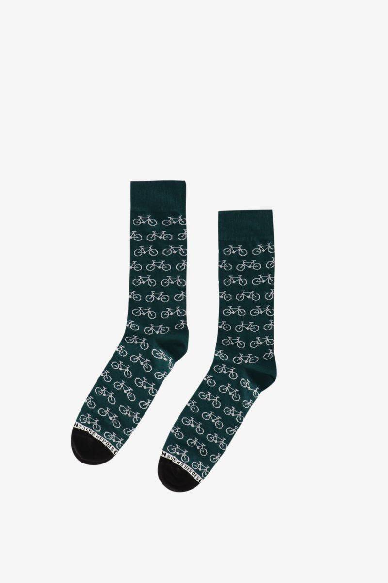 Heroes On Socks Socken Mit Fahrrad-Print - Grün von Heroes on Socks
