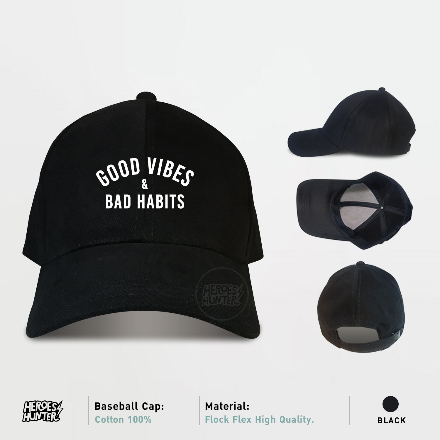 Baseball Caps Mit Good Vibes & Bad Habits Witzigem Tumblr Baseball Caps Mit Good Vibes & Bad Habits Witzigem Tumblr von HeroesHunter
