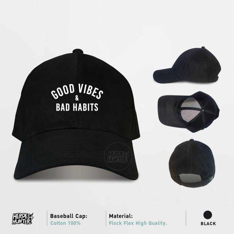 Baseball Caps Mit Good Vibes & Bad Habits Witzigem Tumblr Baseball Caps Mit Good Vibes & Bad Habits Witzigem Tumblr von HeroesHunter