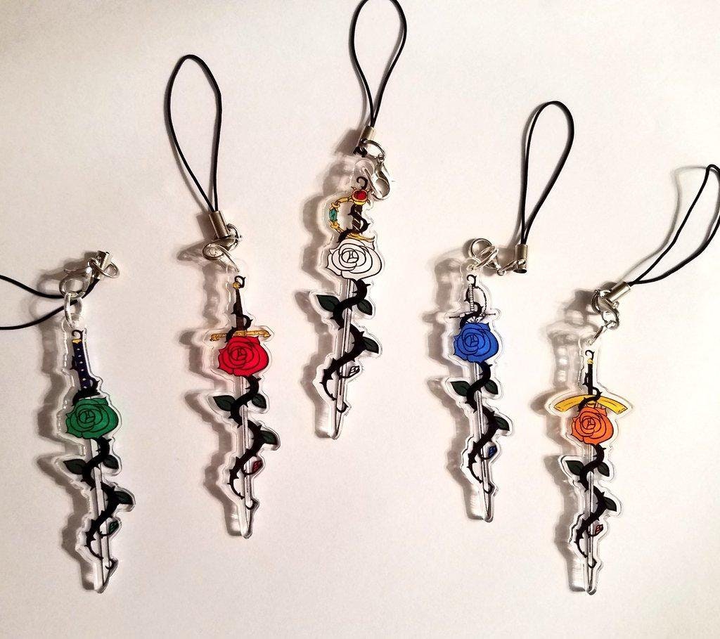 Utena - Schwert Und Rose Acryl Charms von HeroesOfNowhere