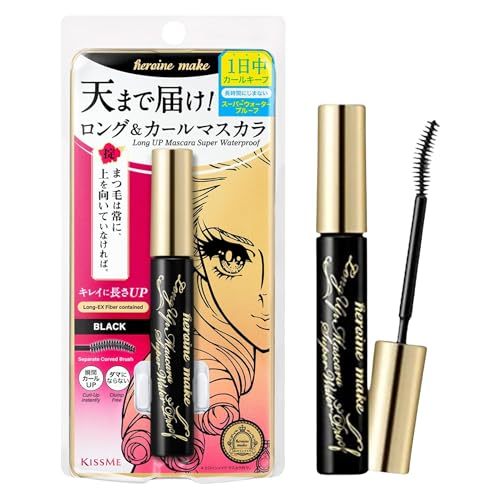 KISSME HEROINE MAKE Long UP Mascara Super Waterproof WP 01 Black | with Super Lengthening Fiber for Even Long and Curl von Heroine Make