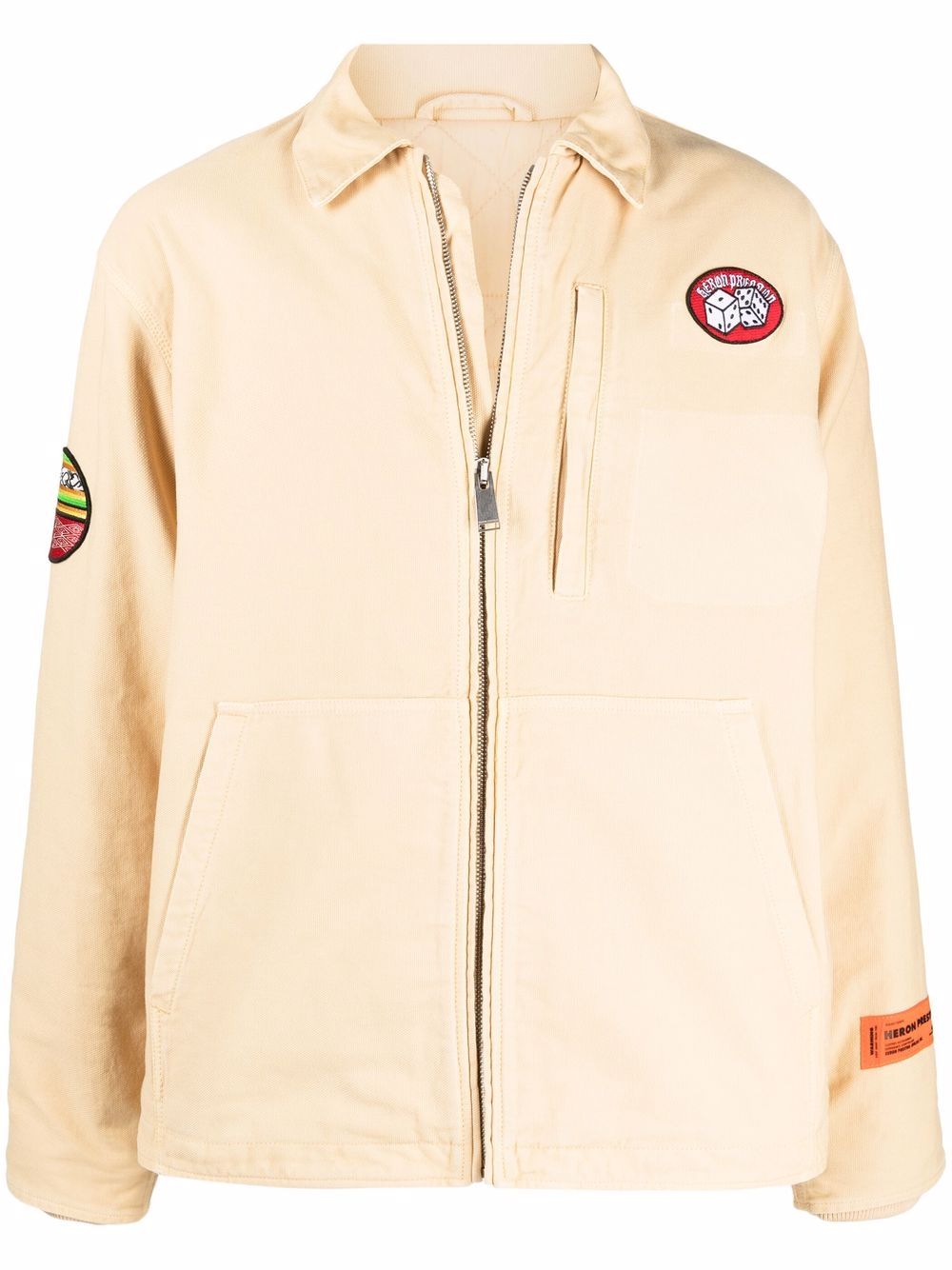 Heron Preston Canvas-Jacke mit Patch - Nude von Heron Preston