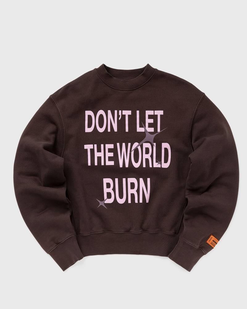 Heron Preston HP BURN CREWNECK women Sweatshirts brown in Größe:L von Heron Preston