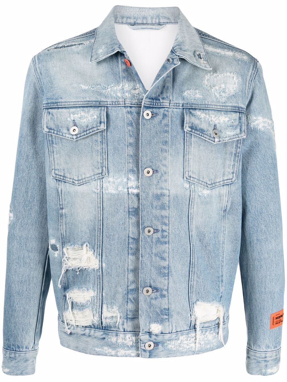 Heron Preston Jeansjacke im Distressed-Look - Blau von Heron Preston