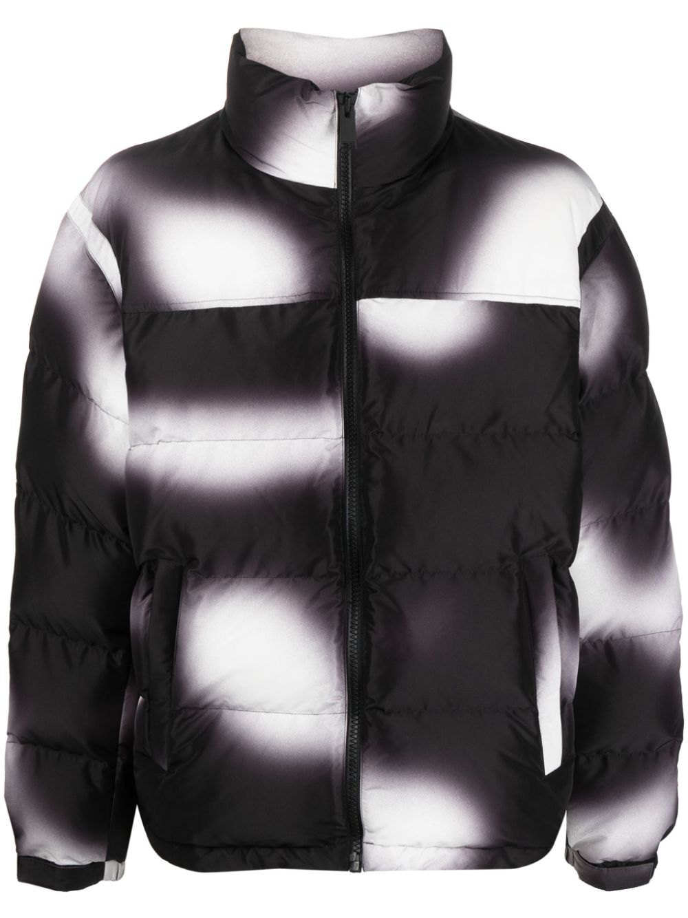 Heron Preston Gefütterte Jacke mit verschwommenem Print - Weiß von Heron Preston