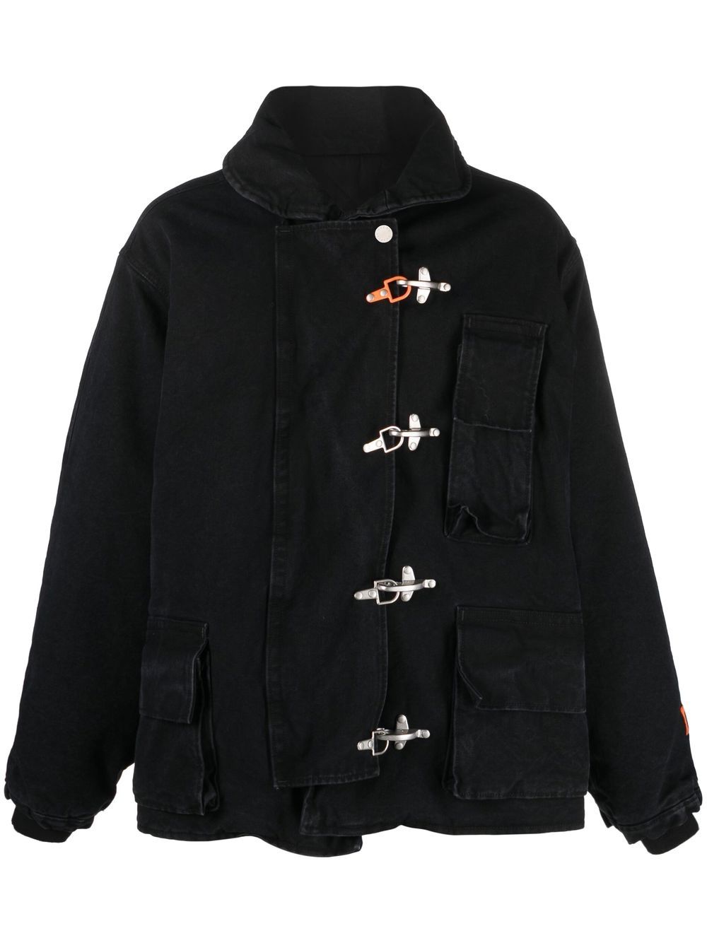 Heron Preston Canvas-Jacke mit Knebelverschluss - Schwarz von Heron Preston