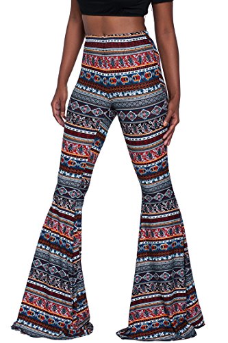 Herose Damen Weiches Muster Schlaghose bodenlangen Ethnic Boho Schlaghose XX-Large Navy blau Herose Damen Weiches Muster Schlaghose bodenlangen Ethnic Boho Schlaghose XX-Large Navy blau von Herose