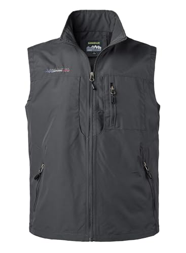 Herothorn Herren Anglerweste Outdoor Weste mit Vielen Taschen Leichte Sommerwesten Ärmellose Jacke Safari Jagd Fotografie Funktionsweste von Herothorn