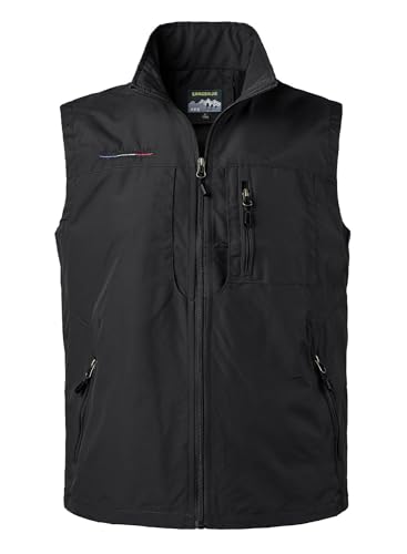 Herothorn Herren Anglerweste Outdoor Weste mit Vielen Taschen Leichte Sommerwesten Ärmellose Jacke Safari Jagd Fotografie Funktionsweste von Herothorn