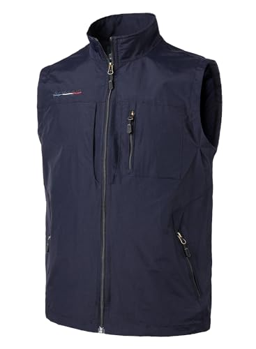 Herothorn Herren Anglerweste Outdoor Weste mit Vielen Taschen Leichte Sommerwesten Ärmellose Jacke Safari Jagd Fotografie Funktionsweste von Herothorn