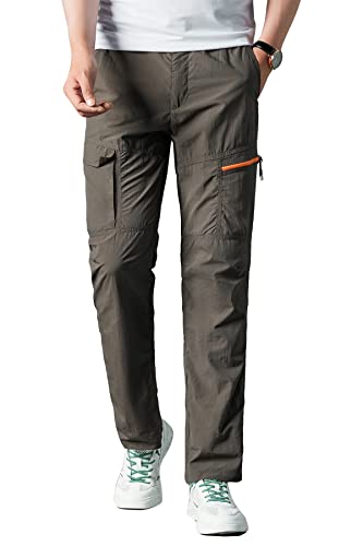 Herothorn Herren Outdoor Quick Dry Camping Golf Cargohose Leichte Angeln Hose Atmungsaktive Sweatpants mit Mehrere Taschen von Herothorn