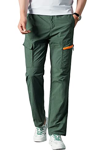 Herothorn Herren Outdoor Quick Dry Camping Golf Cargohose Leichte Angeln Hose Atmungsaktive Sweatpants mit Mehrere Taschen von Herothorn