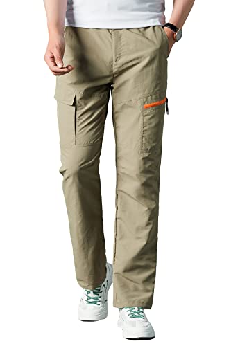 Herothorn Herren Outdoor Quick Dry Camping Golf Cargohose Leichte Angeln Hose Atmungsaktive Sweatpants mit Mehrere Taschen von Herothorn