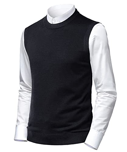 Herothorn Herren Pullunder Weste Ärmellose Strickweste Slim Fit Gestrickt Pulloverwestee Klassische Business Golfweste Wollweste Strickwaren von Herothorn