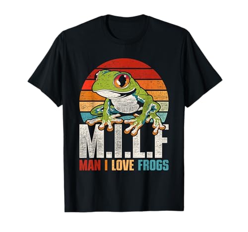 Man I Love Frogs Rotaugenlaubfrosch T-Shirt Man I Love Frogs Rotaugenlaubfrosch T-Shirt von Herpetologe Amphibien Kröte Herpetologie