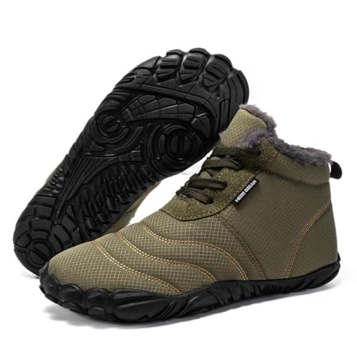 Herr Ozean Unisex Winter Barfußschuhe: Wasserfeste Flanellschuhe - Waterproof Barefoot Shoes - Größe 43 EU, Grün von Herr Ozean
