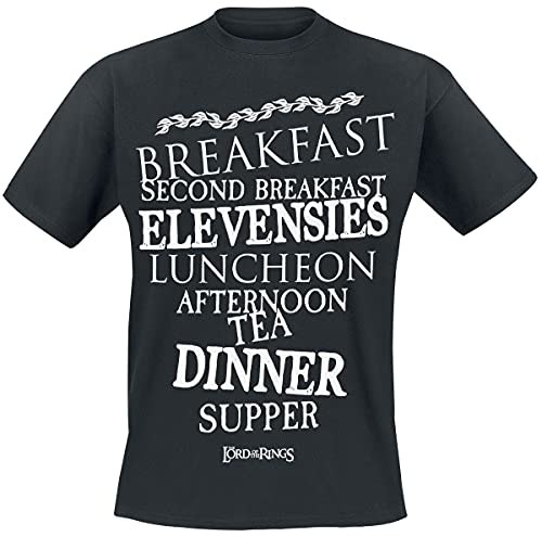 Der Herr der Ringe Hobbit Meals Männer T-Shirt schwarz L von Der Herr der Ringe