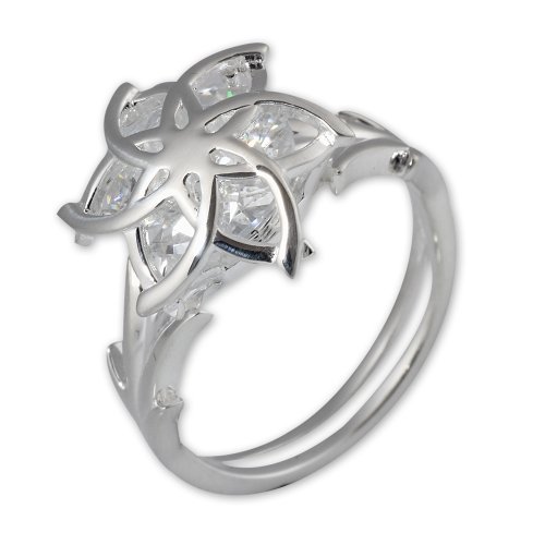 Herr der Ringe Schmuck by Schumann Design Galadriels Nenya Ring 925 Sterling Silber Rg 54 von Herr der Ringe