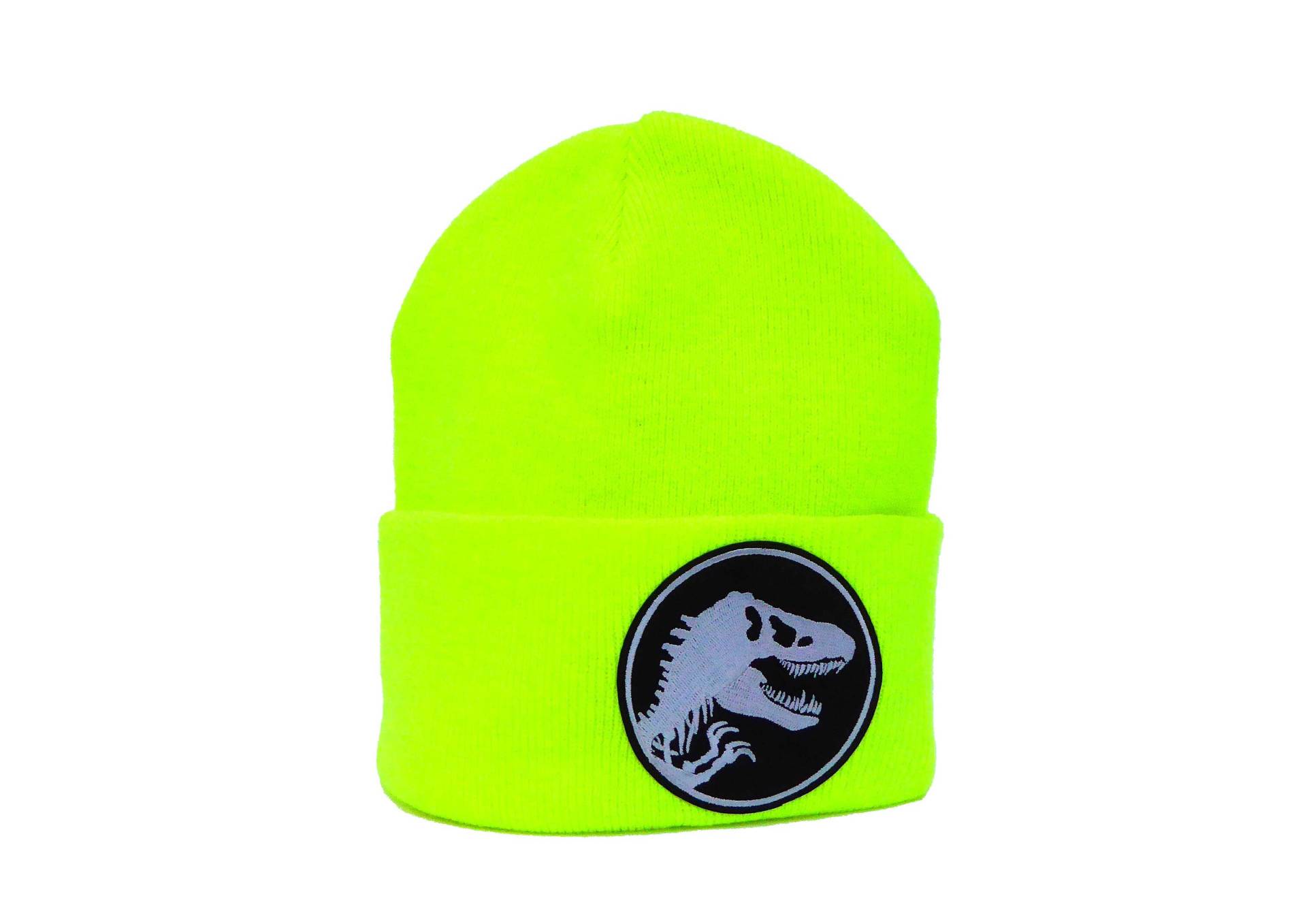 Mütze Dinosaurier Beanie Herr Fuchs Patch Neon Gelb von HerrFuchs