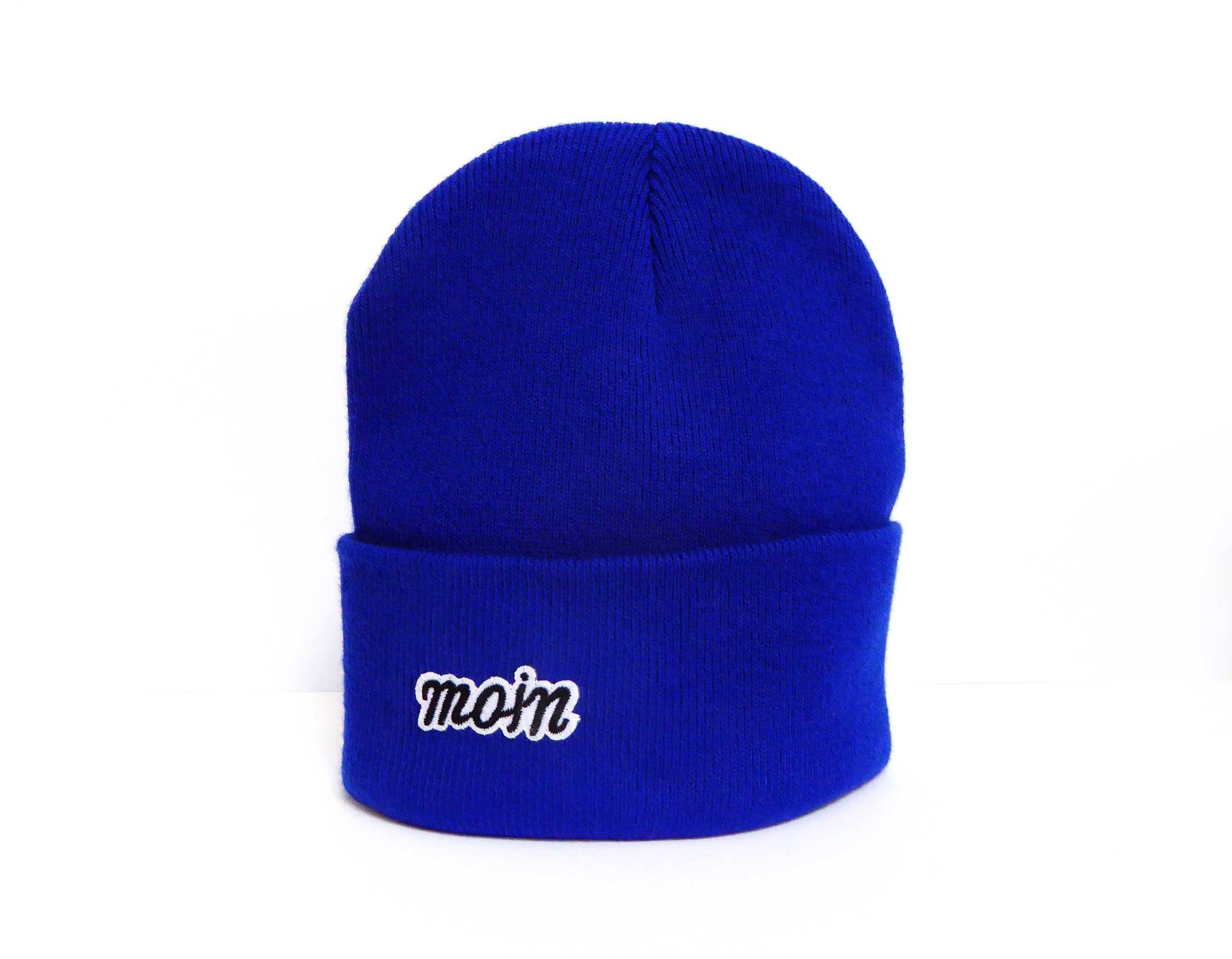 Mütze Moin Beanie Herr Fuchs Patch Neon Blau von HerrFuchs