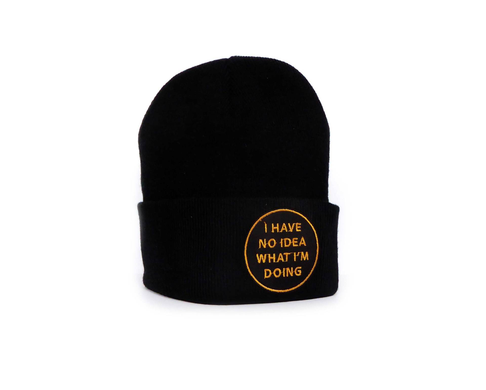 Mütze Schwarz I Have No Idea What I'm Doing Typo Herr Fuchs Patch Beanie Mütze Schwarz I Have No Idea What I'm Doing Typo Herr Fuchs Patch Beanie von HerrFuchs