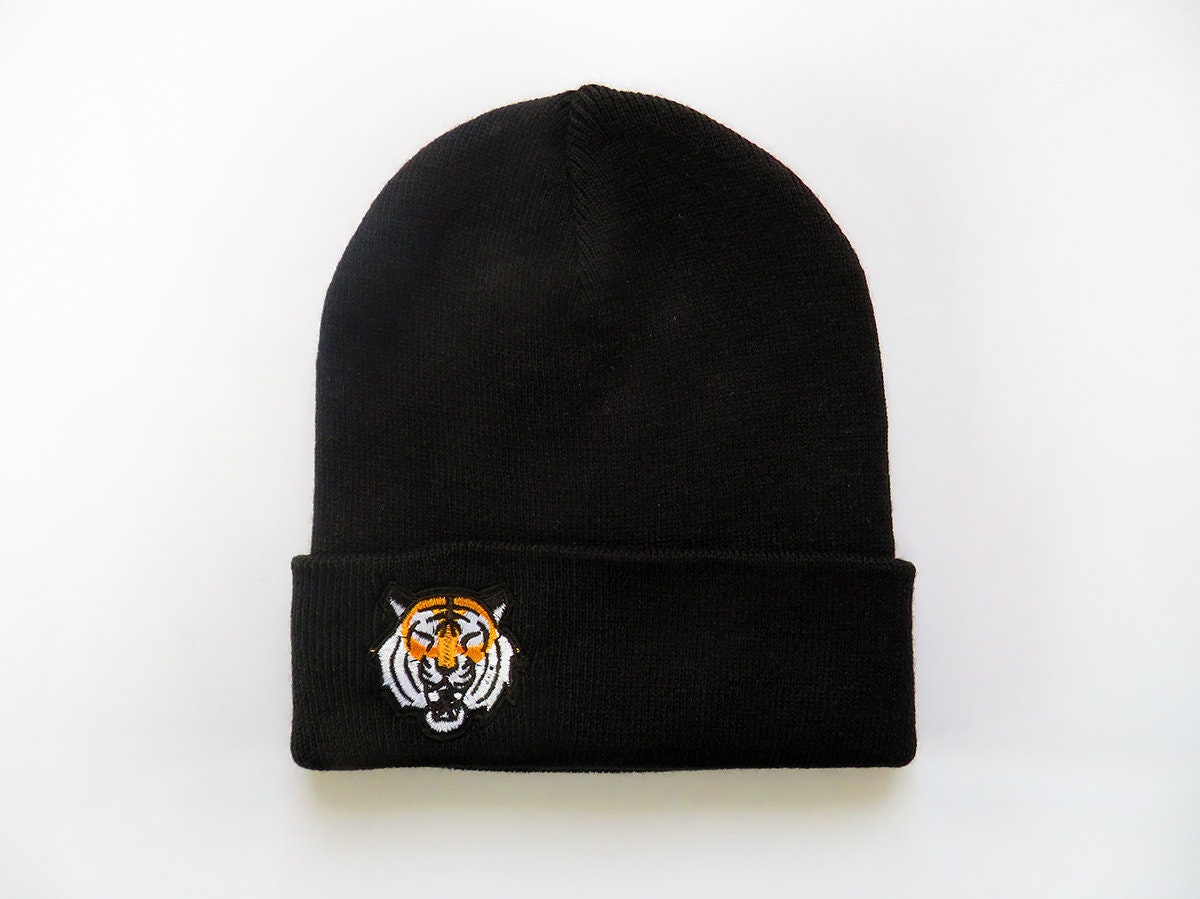 Mütze Schwarz Tiger Herr Fuchs Patch Beanie von HerrFuchs