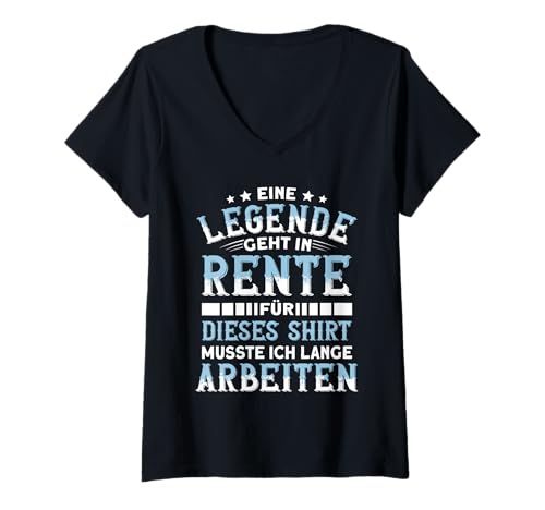 Damen Lustiges Rentner Design Senioren Humor Renten Sprüche T-Shirt mit V-Ausschnitt Damen Lustiges Rentner Design Senioren Humor Renten Sprüche T-Shirt mit V-Ausschnitt von Herren Humor Lustige Rentner Senioren Geschenke